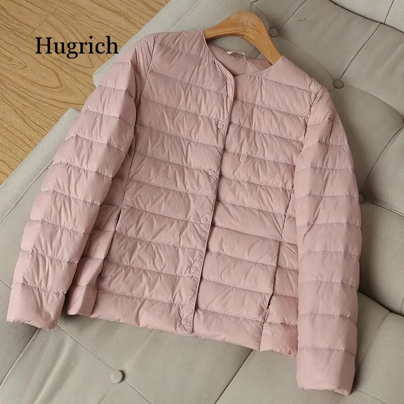 2021 New Winter Women Ultra Light White Duck Down Jacket Short Coats  Warm Female Down Jacket Outerwear