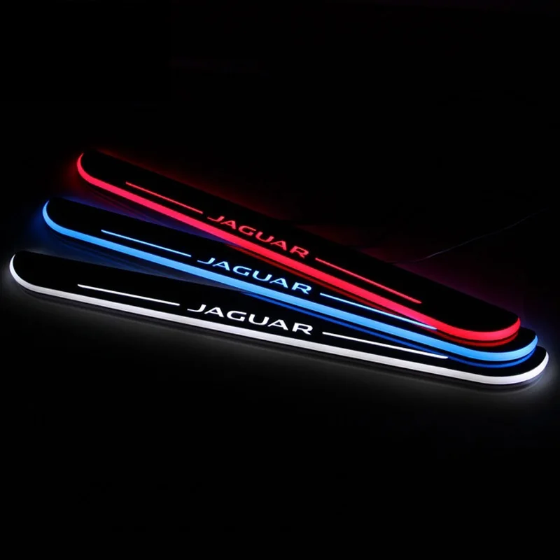 Welcome Pedal Lights For Jaguar XF 2008-2013 2014 Pedal car Door Sill Pathway Lamps led progi scuff plates Avante md auto