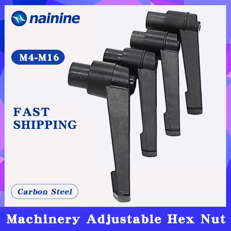 5/10Pcs M4 M5 M6 M8 M10 M12 M14 M16 Clamping Lever Machinery Adjustable Nut Handle Locking External Male Thread Knob Hex Nut