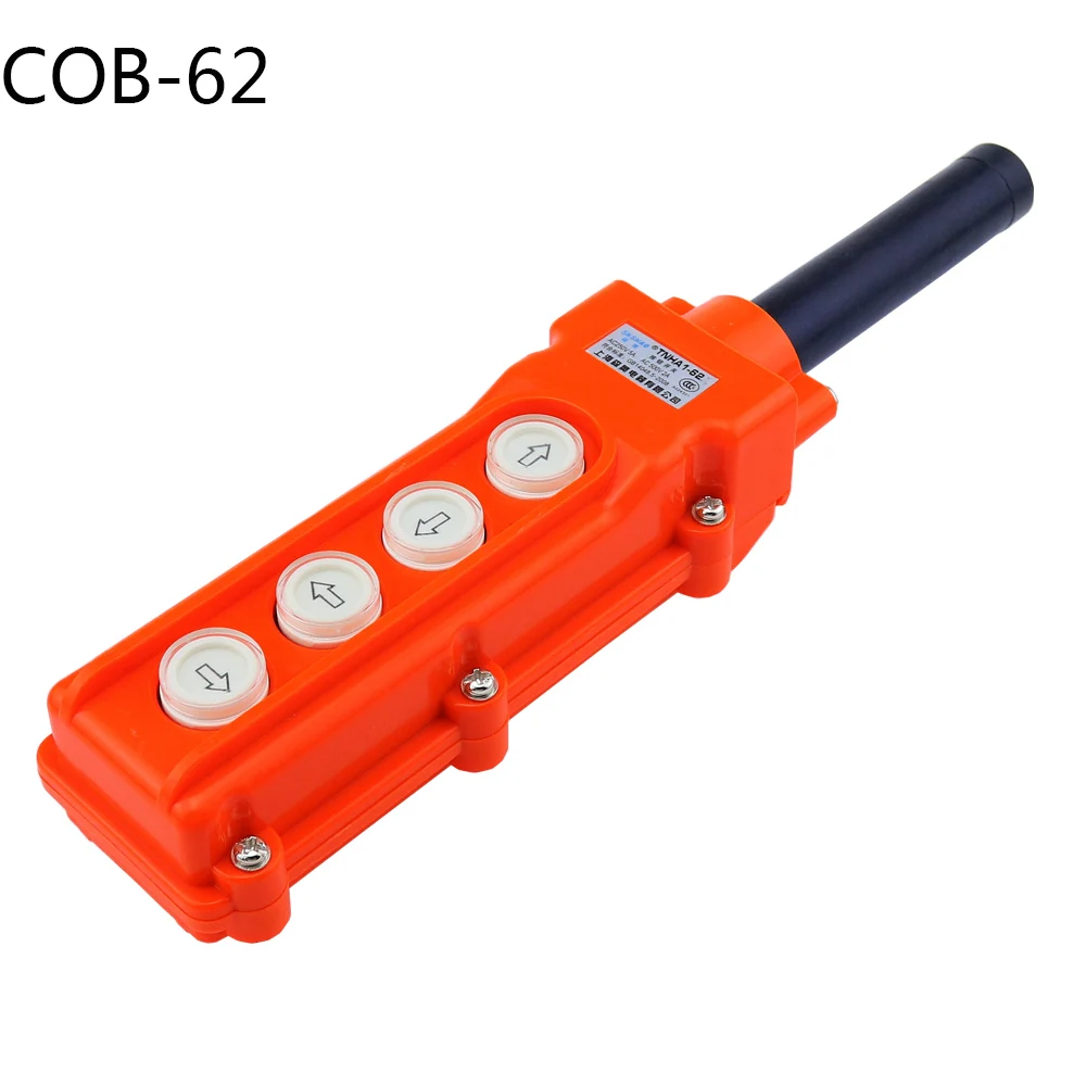 COB-62 4 Ways Rainproof Hoist Push Button Switch for Hoist Crane Control 250V 5A