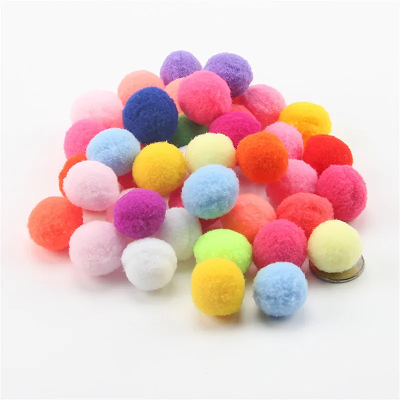 Pompom 25mm Soft Pompones Pompony  Fluffy Plush Balls Pompon  Pom Poms Furball DIY Handmade Craft Material Weeding Home Decor