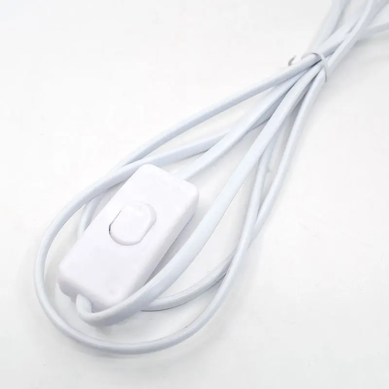 1.8m 2-Core-Power-Supply-Cable Lamp-Connector Power-Controller  Extension LED-Test-Light-Wire Button-Switch EU-Plug  220V 110V