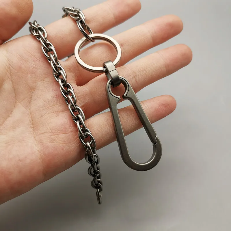 Llavero titanio ultraligero con enganche largo para llaves - imagen 2