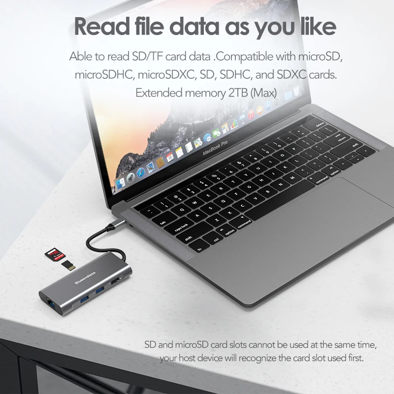 Док-станция для MacBook Pro, USB 3,0, разветвитель, USB 3,1