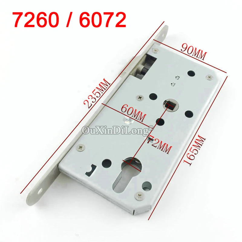 Brand New 7260 / 6072 European Mortise Door Lock body Anti-theft Double Lock Tongue Gate Room Mute Door Lock body Repair Parts