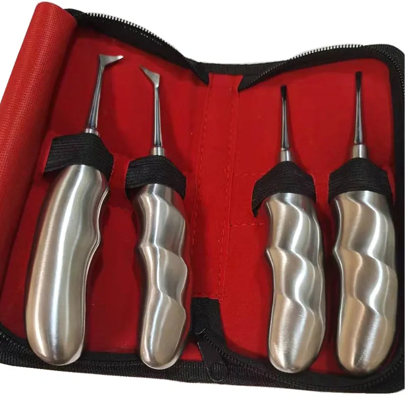 

Dental Surgical Do It Root Elevators Tissue REMOVER Lower Molar Roots Set of 4