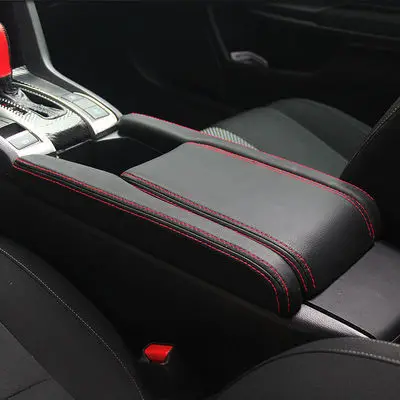 3pcs For Honda Civic 10th Gen    Car Center Console Lid Armrest Box Microfiber Leather Protection Cover