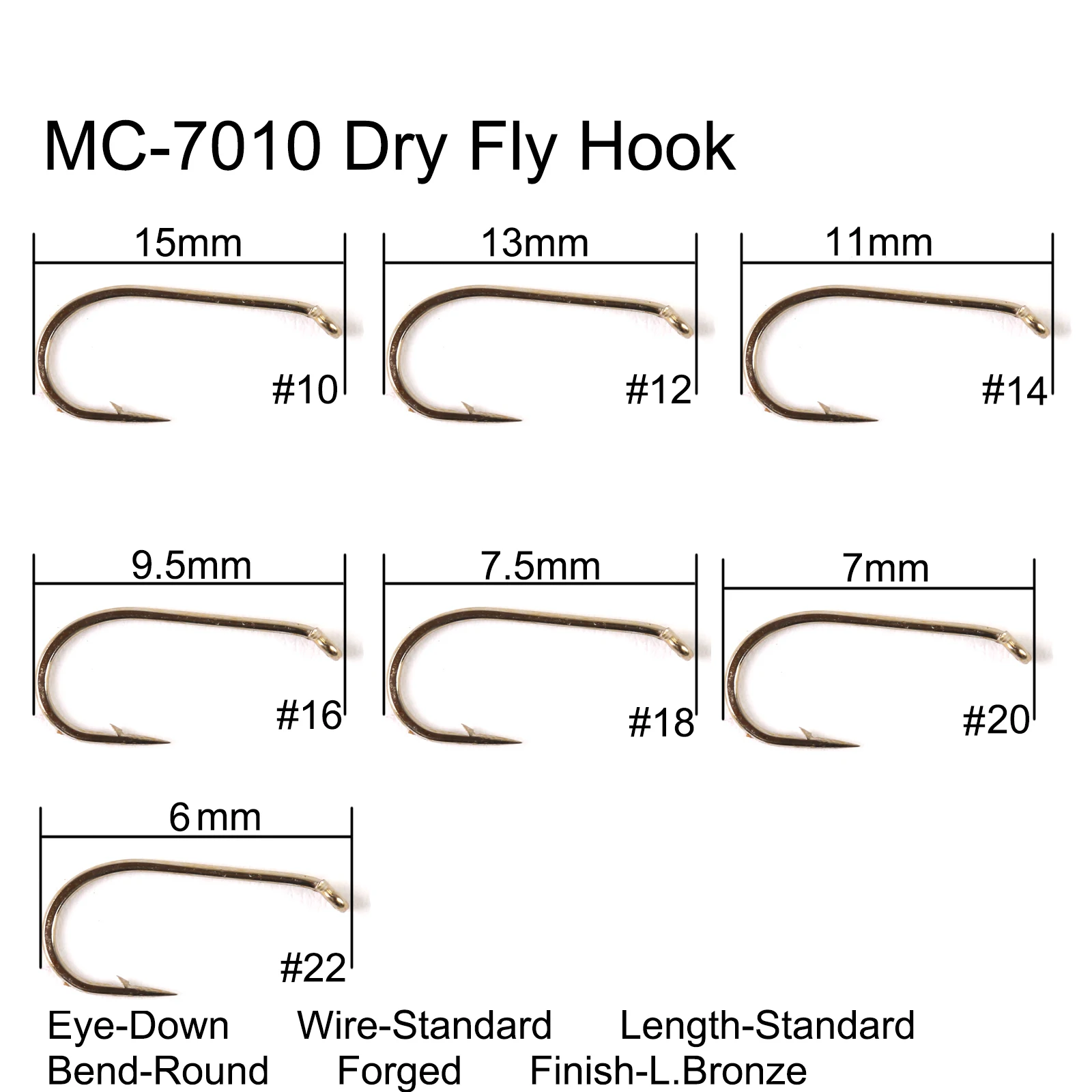 Maximumcatch 100pc 4#-22# Fish-Friendly Barbed Fly Hooks Dry&Wet&Nymph&Shrimp Caddis Pupa Streamer Fly Fishing Hook