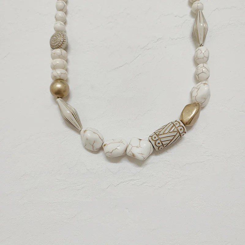 kara&kale Natural Stone Turquoises Necklace For Women Fashion Jewelry The unique design retro fashion jewelry