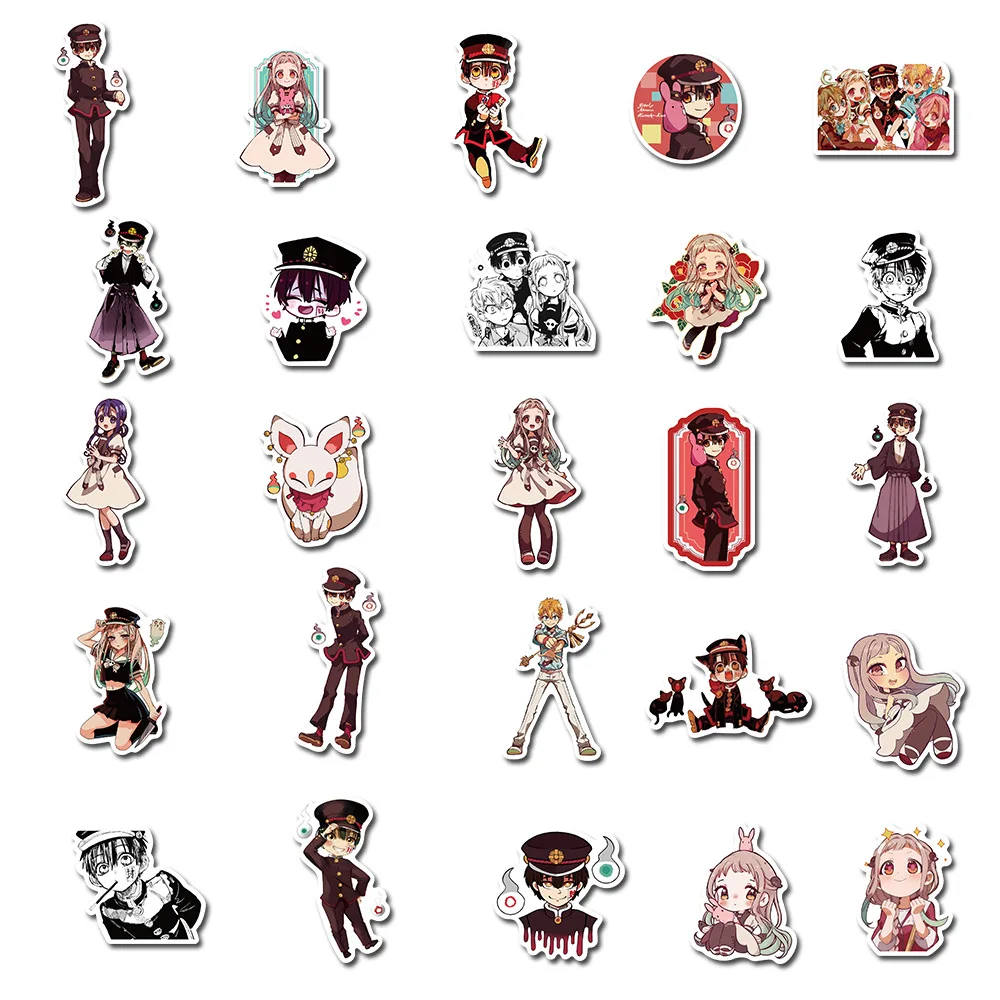 10/30/50Pcs Anime Toilet-Bound Hanako Kun Sticker Suitcase Luggage Guitar Skateboard Waterproof PVC Sticker Grils Cartoon Decal