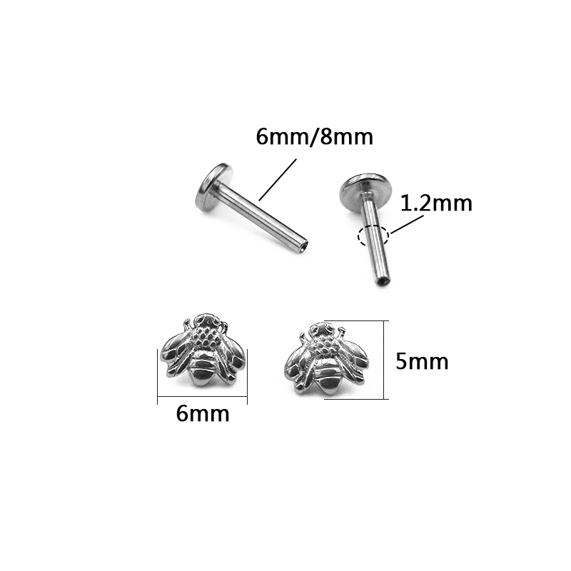 Cute Tiny Bee Labret Piercing Cartilage Earring