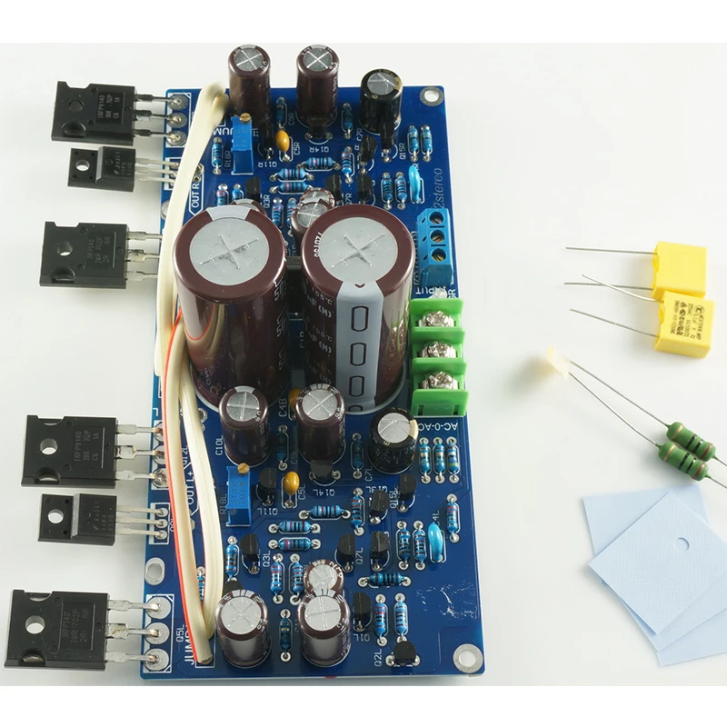 L12 100W 8R IRFP140 IRFP9140 6800UF 50V Dual Channel FET Output with Rectification Filter VER2 Power Amplifier Finished Board