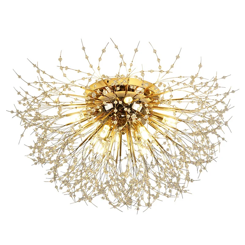 

LED Crystal Ceiling Lamp Romantic Creative Dandelion Art Restaurant sStudy Living Room Personality Bedroom Decorative Lighting