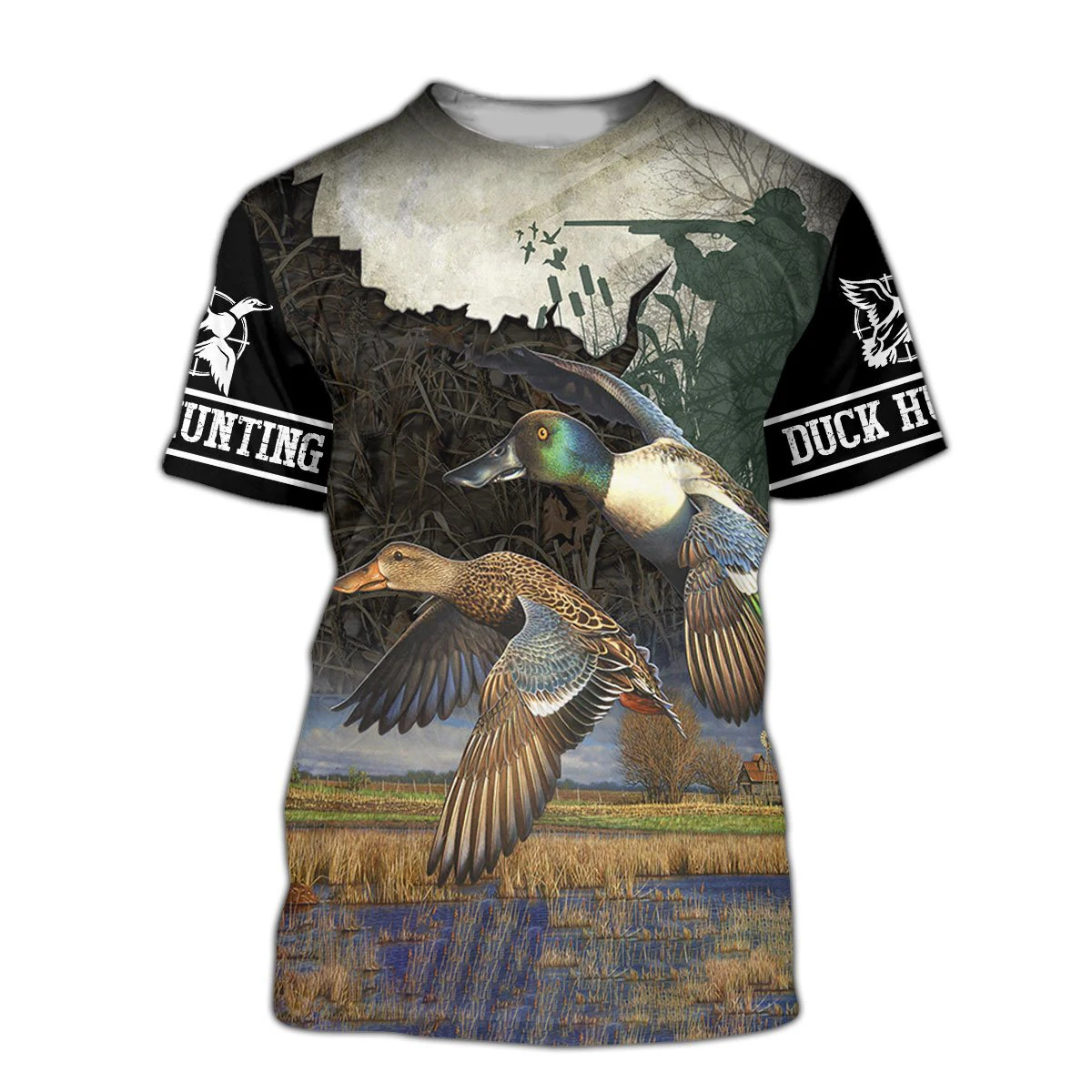 TX241 Camiseta Pesca Verano Unisex Estampado 3D Caza de Pato - imagen 4