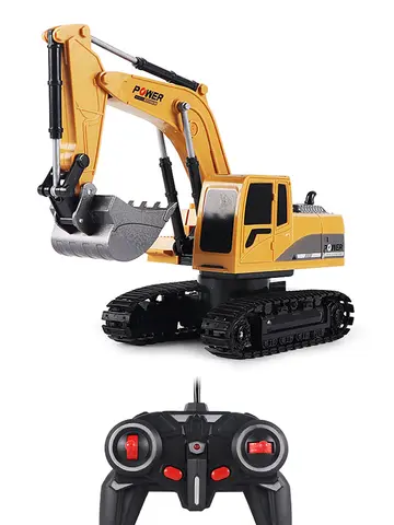 RC Excavator 2.4Ghz 6 Channel 1:24 RC Engineering Car Alloy And Plastic Excavator Boy Toy 6CH And 5CH RTR For Kid Christmas Gift