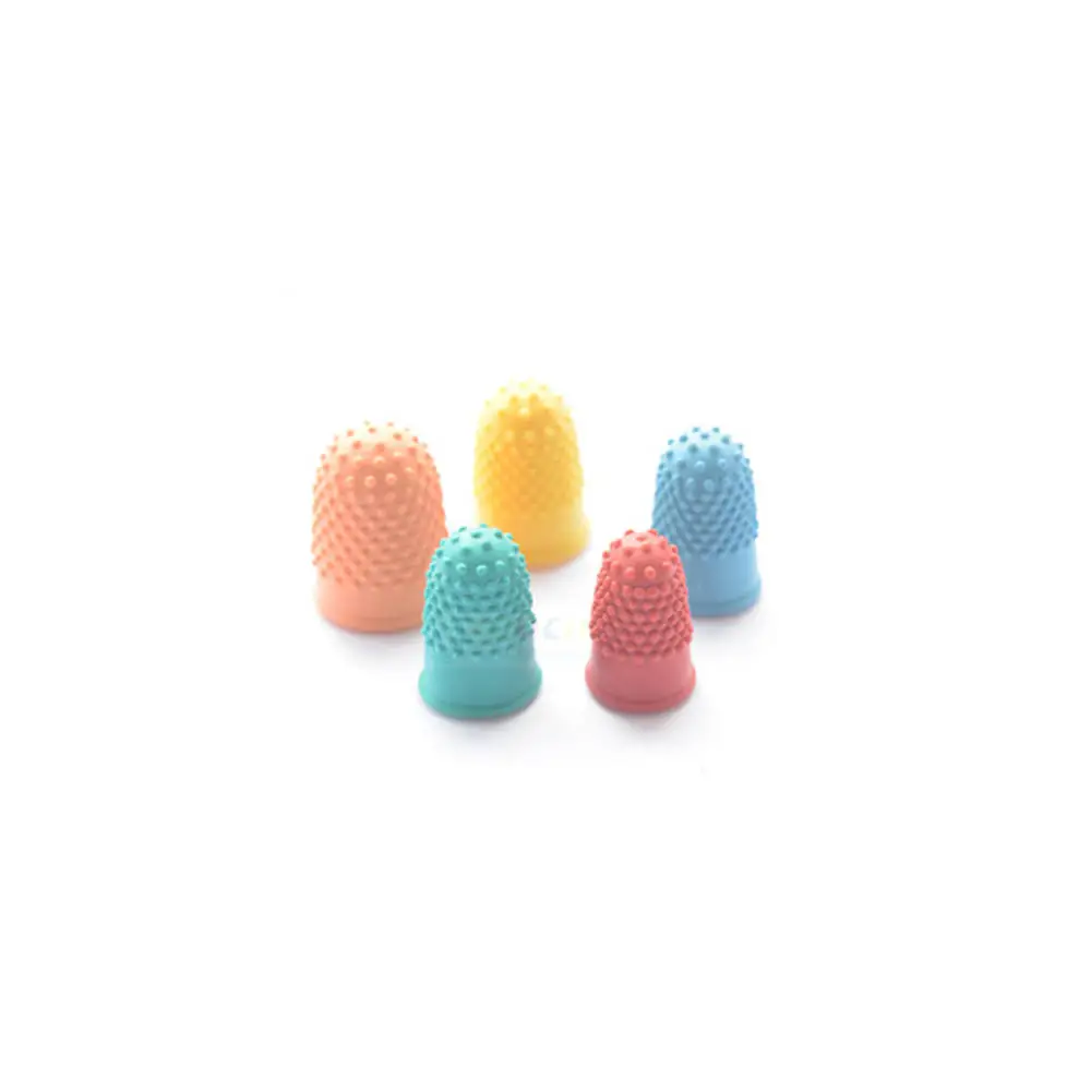 Guantes Protectores reutilizables para dedos, manoplas de goma antideslizantes, accesorios de costura, herramienta para uñas, varios colores, 5