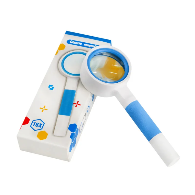 Dupla combinação de vidro lente 16x portátil handheld lupa leitura alta ampliação jóias e avaliação antiga