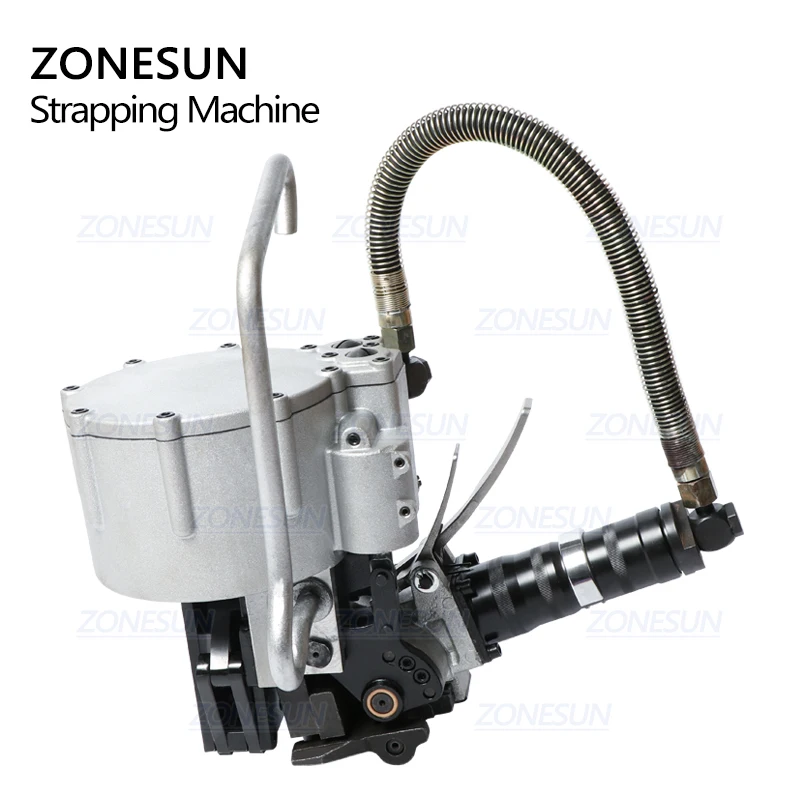 ZONESUN – Machine de cerclage pneumatique automatique, 19-32mm, en acier, emballage de coupe sous Tension pour le bois et l'acier, ZS-KZ32
