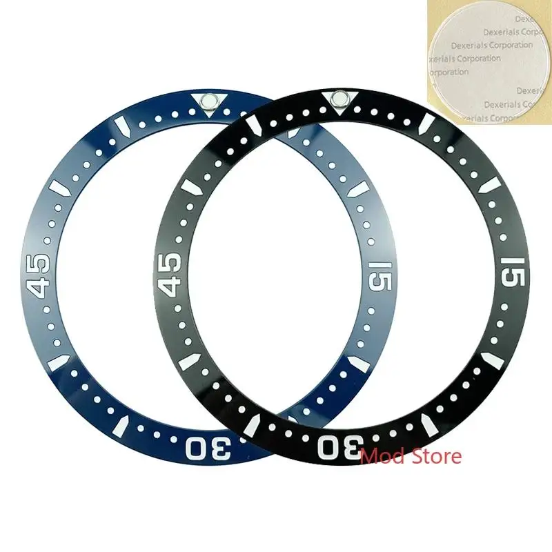 

NEW Luminous Pip 38mm Blue/Black White Writing Ceramic Bezel Inserts Finish Sloping Design Set For SKX009 SKX007 Diver Watches