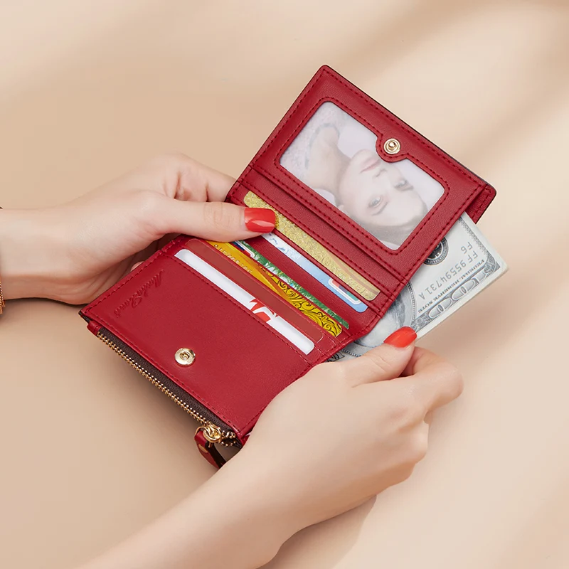 Top Quality Women Wallet Folded Short Purse Ladies Clutch Handbag Small Mini Card Holder Short Purse Coin ID Credit Card Bag