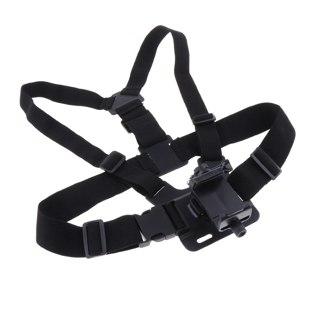 Universal Cell Phone Chest Mount Adjustable Phone Clip Holder Chest Strap Belt for Smartphone Outdoor Sports