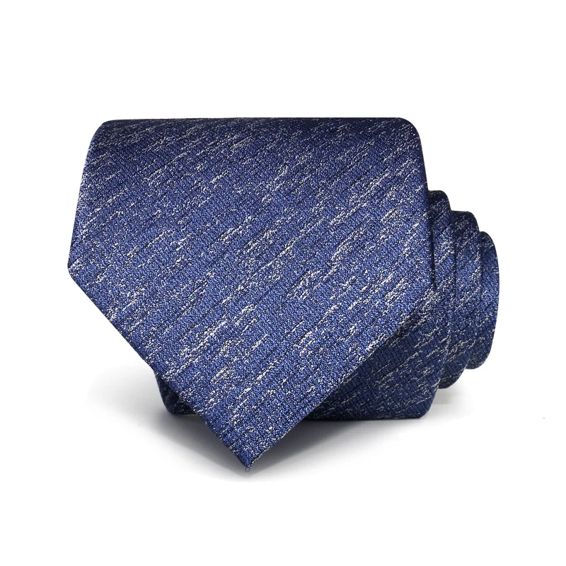 

High Quality 2024 Designer New Fashion Blue Gray Irregular Pattern 8cm Ties for Men Necktie Business Formal Suit with Gift