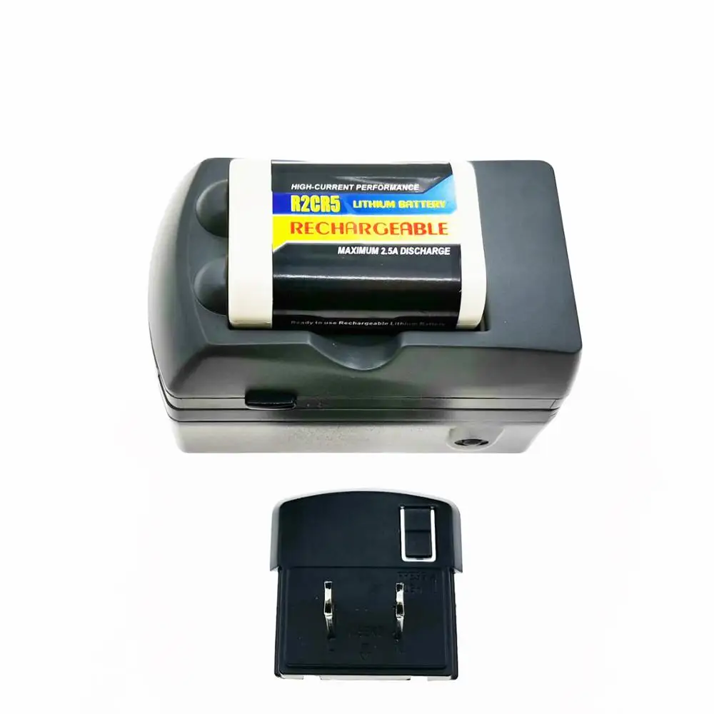 NEW 2CR5 R2CR5 6V 500mah for Canon EOS 1V HS camera  charger Rechargeable lithium Li-ion Li-Fe battery