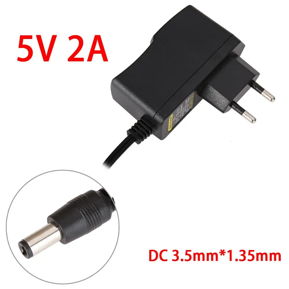 AC 110-240V to DC 5V 2A Wall Plug Power Charger Adapter 3.5mm*1.35mm Power Supply Adaptor Converter AU/EU/UK/US Standard