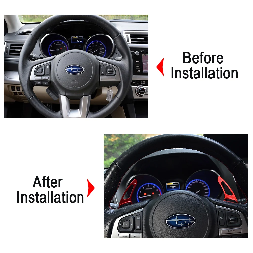 Bantalan pergeseran untuk Subaru XV Legacy Forester Outback Impreza WRX STI Levorg pemindah gigi roda kemudi mobil Extend DSG stiker gaya