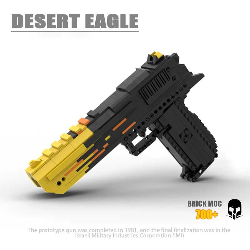 Military WW2 Desert Eagle Building Blocks Can Shoot MOC Model SWAT GUN Assembly Weapon Pistol Toys For Children Kids Gifts xmas