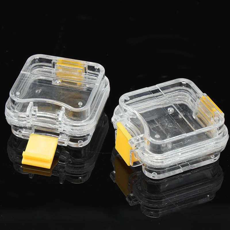 10/50pcs Bag Small Dental Crown Box With Transparent Flexible Film Inside Denture Storage Material Plastic Teeth Tool