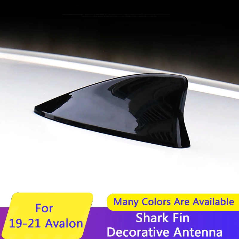 

QHCP Car Roof Shark Fin Antenna Decorative Sticker Shark Aerial Decoration Covers For Toyota Avalon 2019 2021 Exterior Accessory