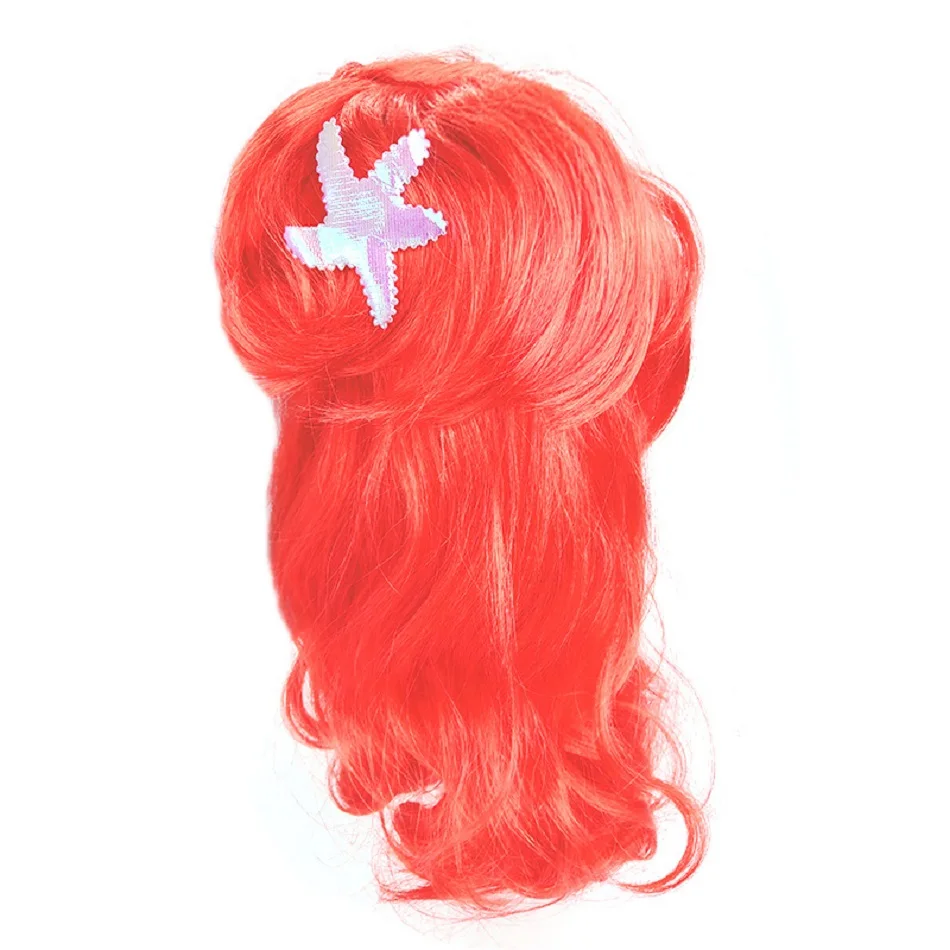 3-12 Years Girls Princess Wig Children Hair Accessories Kids Tangled Jasmine Little Mermaid Moana Snow White Elsa Anna Headwear