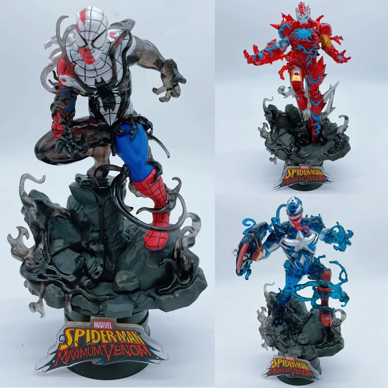 marvel-dstage-beast-kingdom-iron-man-spiderman-maximum-venom-kill-scene-action-figure-model-ornament-toys