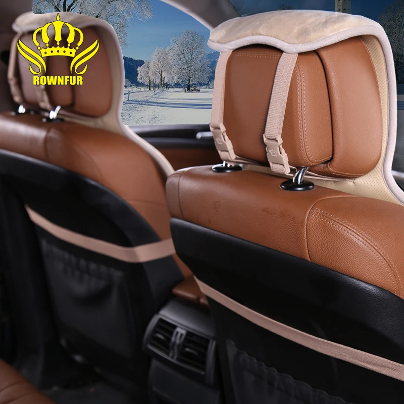 ROWNFUR Brand fur car seat cover Universal Fit Most Cars Covers 5 colors short faux Wool Luxury Comfortable and warm in winter