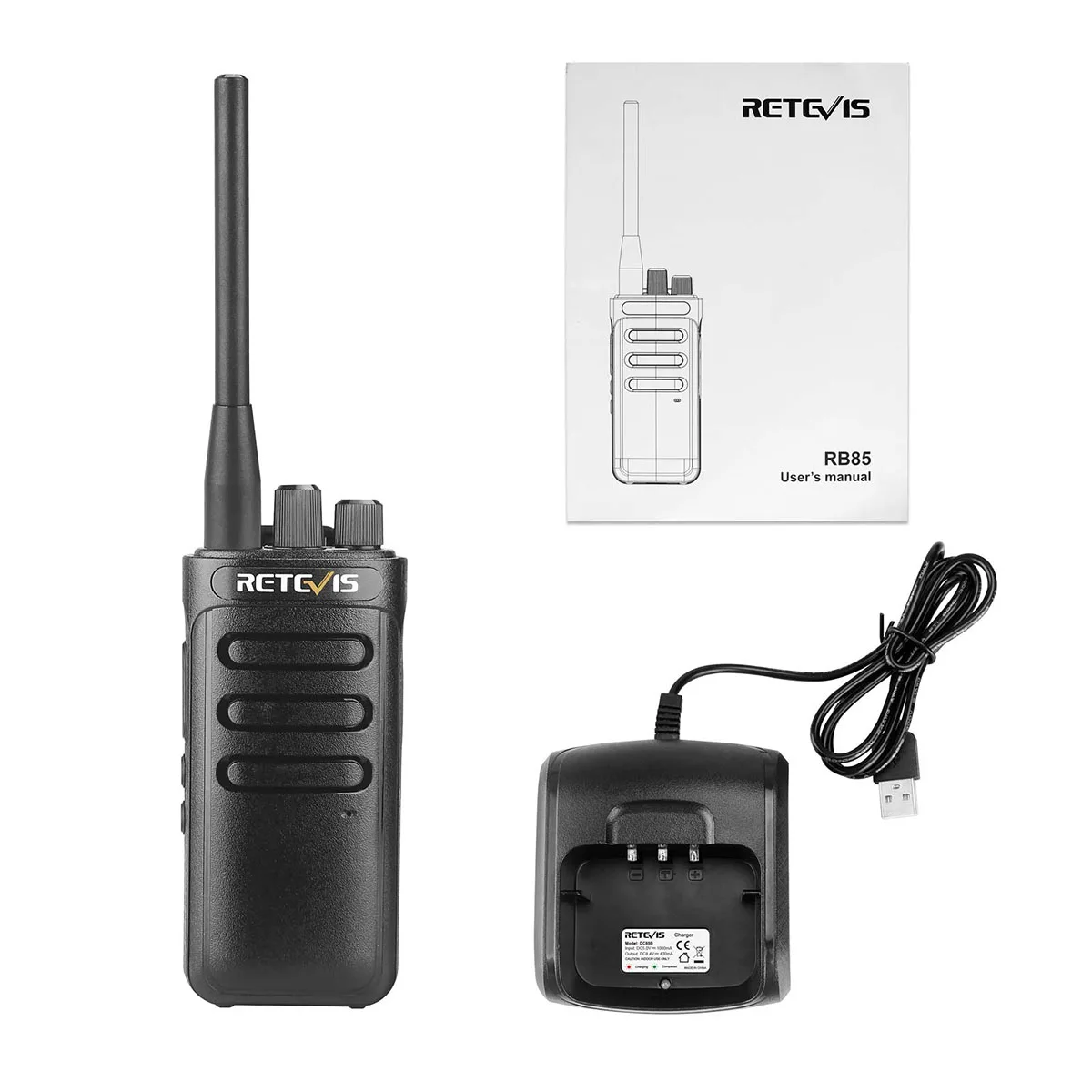 Retevis 10W Walkie Talkie Long Range RB85 PTT Portable Two-way Radio Walkie-talkies AI Noise Reduction Hunting KTV Factory Hotel