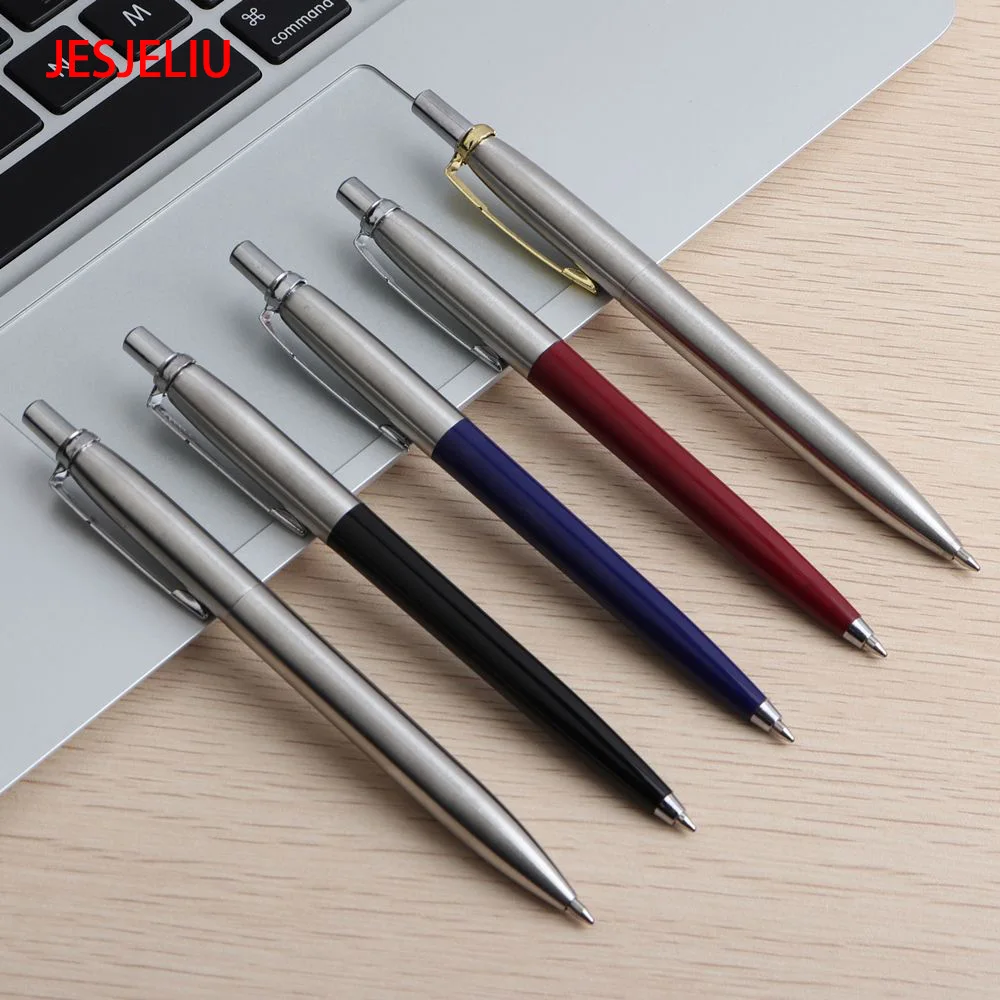 Ballpoint Pen Business Commercial Press Metal Signature Pens Gift Automatic Ball Pens For School Office Students Stationery New