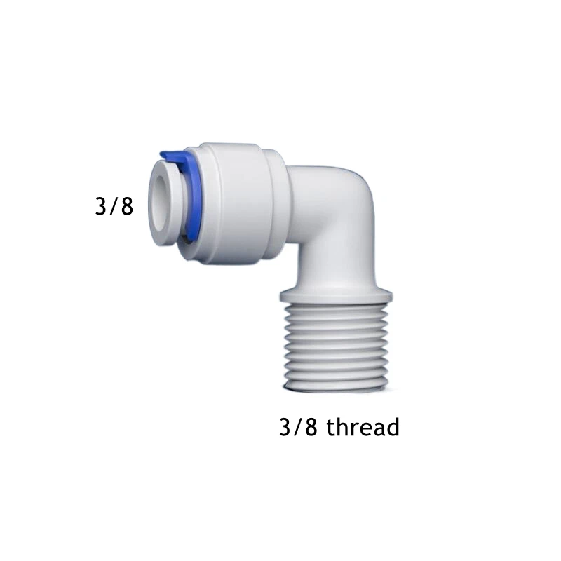 

50 шт./лот 3/8 дюйма, наружная резьба-3/8 дюйма, колено RO, фитинг для воды 9,5 мм, POM шланг, полиэтиленовая труба, быстрый разъем, детали для фильтра для воды