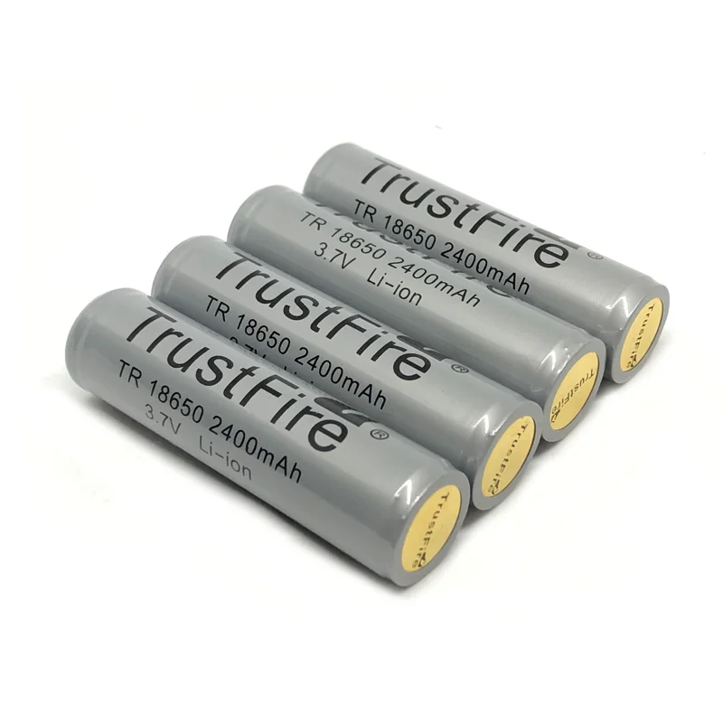 

Wholesale TrustFire Protected TR 18650 2400mah 3.7V Li-ion Battery Rechargeable Laser Pointer Flashlight Batteries Cell with PCB