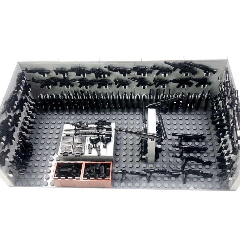 MOC Weapons House Building Blocks Toys for Boys Compatible Classic Military Guns Soldiers Bricks Birthday Xmas Gift 6 Years Old