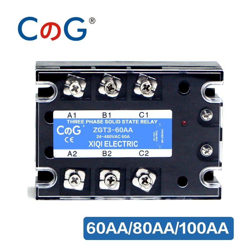 CG 60A 80A 100A AA Three Phase SSR AC Control AC Heat Sink For 60AA 80AA 100AA Aluminum Radiator Solid State Relay SSR AC To AC