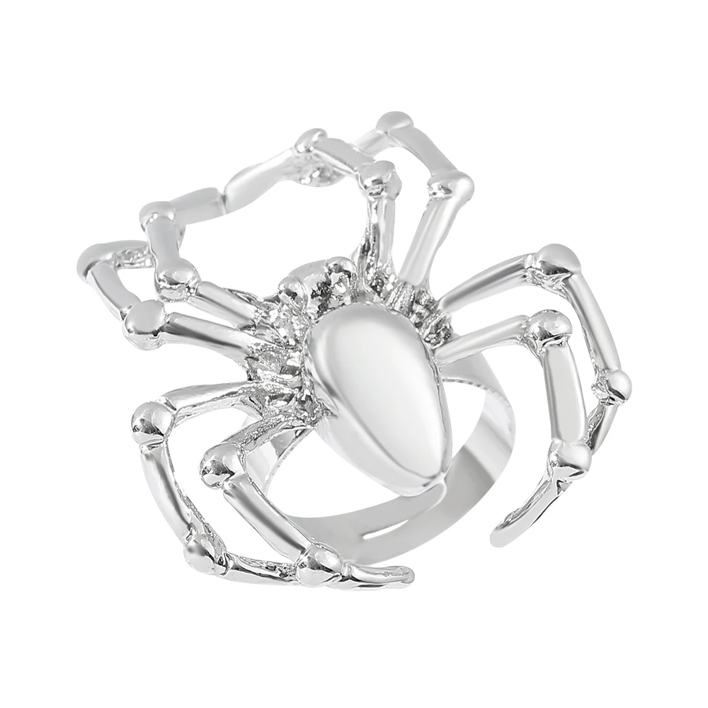 2022 New Gothic Animal Spider Ring for Women Men Fashion Cool Punk Style Adjustable Open Ring Halloween Cospaly Accessories