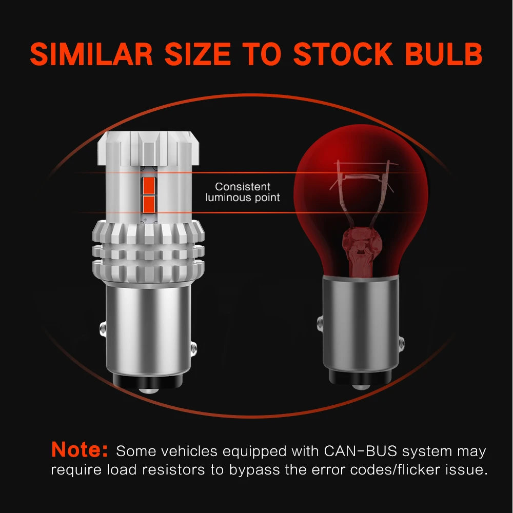 2PCS 1157 BAY15D P21 5W LED Bulbs 12 SMD 3020 Chips High Power LED Light Lamp Brake Lights P21/5W Car LED Bulb Red Auto 12V
