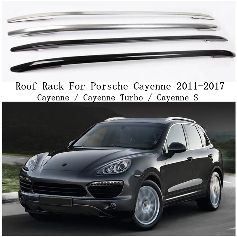 For Porsche Cayenne Turbo S 2011-2017 Roof Rack Luggage Racks Bar Rail Carrier Top High Quality Aluminum Alloy Auto Accessories