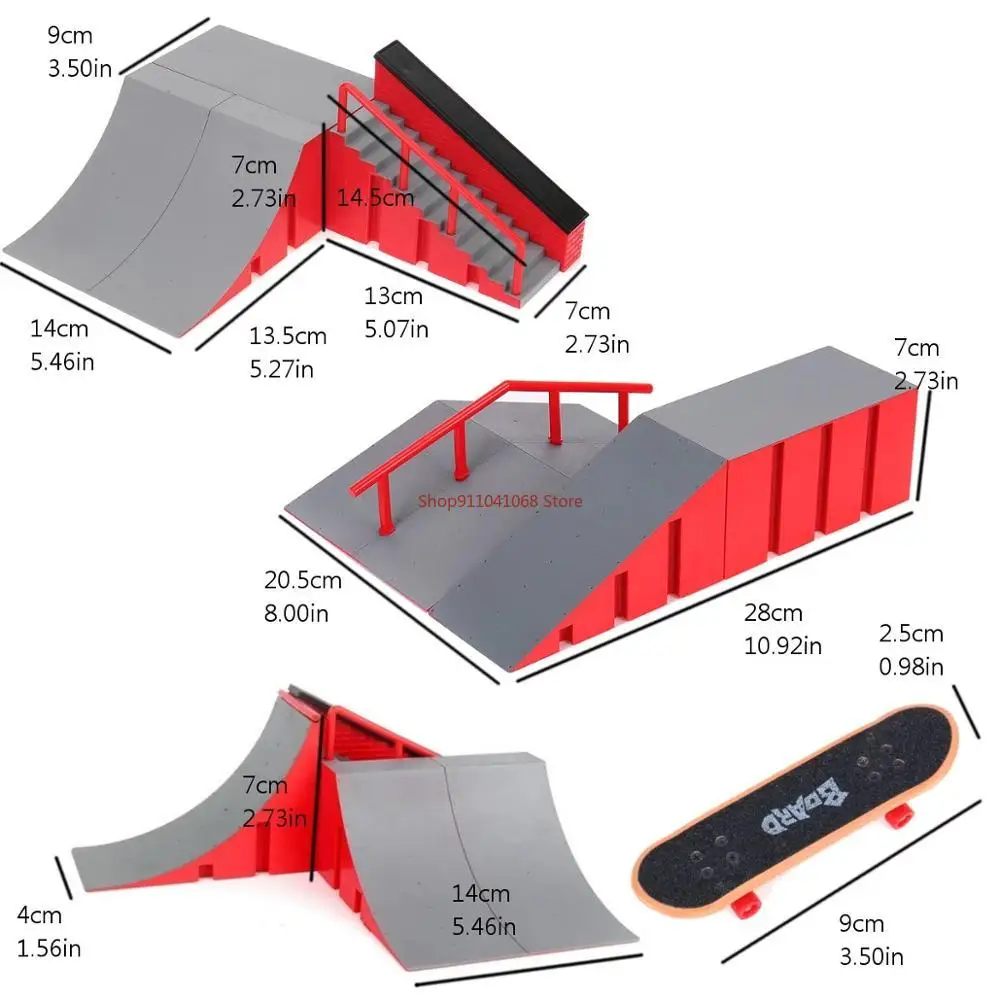 Fingerboard Finger Board Ultimate Parks Finger Skateboards Skate Park Ramp Parts for Tech Deck Toys for Kids Christmas Gifts