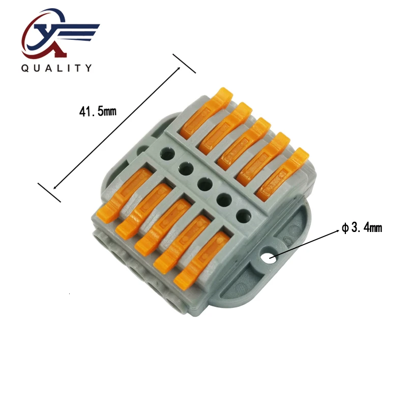 

30/50/100PCS Wire Connector 5 pin New Universal Docking Fast Wiring Conductors push-in Terminal Block Electrical Equipment