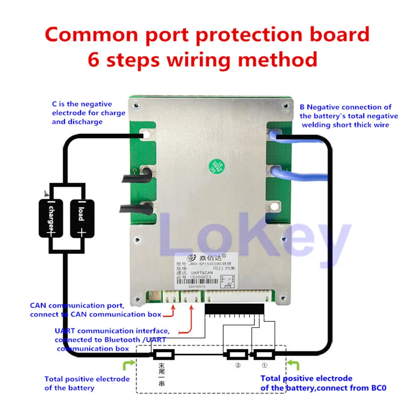 14s inteligente bms 48v 80a 100a 120a li-ion lipo equilíbrio bms carga display com comunicação uart android bluetooth app