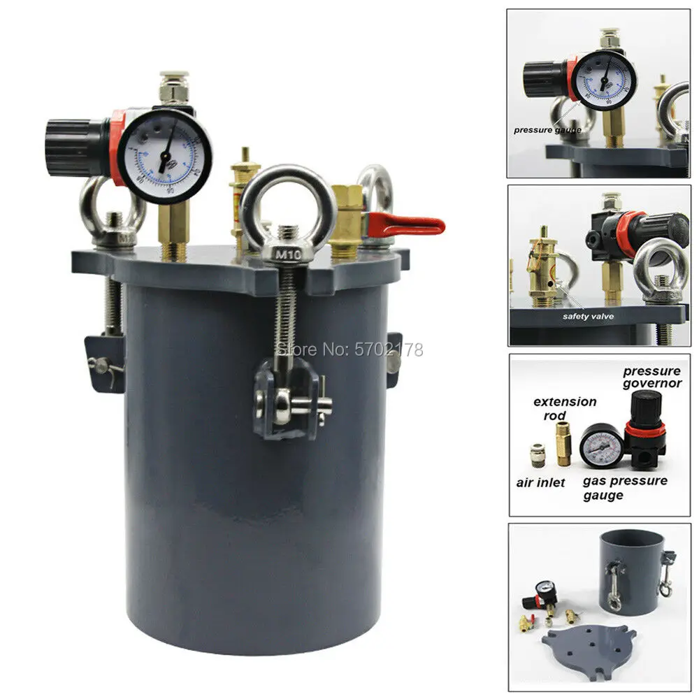 Lem Dispenser Pressure Tank Pengeluaran Ember 1 Liter-100L Dukungan Disesuaikan Carbon Steel Pressure Tank