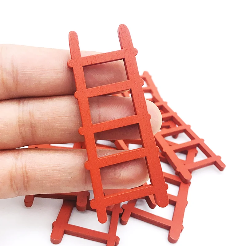 New 1:12 Dollhouse Miniature Furniture Handmade Wooden  Ladder Fairy Door For Kid Magic Tooth Fairy Doll Accessories