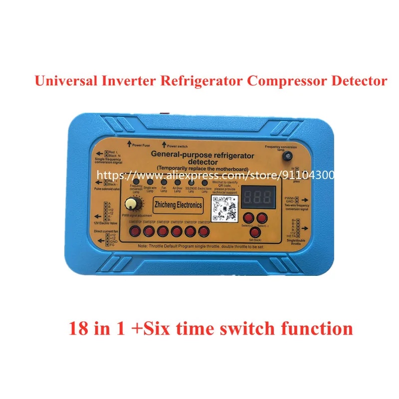 18in1 110V 220V Universal Inverter Refrigerator Compressor Detector Fan Damper Inverter Board Solenoid Valve Fault Repair Tester